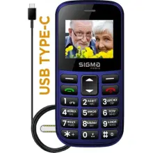 Купить Мобильный телефон Sigma mobile Comfort 50 Easy Type-C Blue (4827798585238) - фото 3