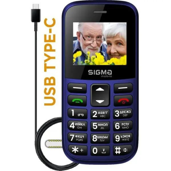 Купить Мобильный телефон Sigma mobile Comfort 50 Easy Type-C Blue (4827798585238) - фото 3