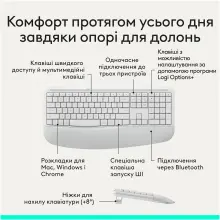 Купити Комплект клавіатура та миша Logitech MK880 Signature Comfort Plus Combo Off-White (920-014033) - фото 7