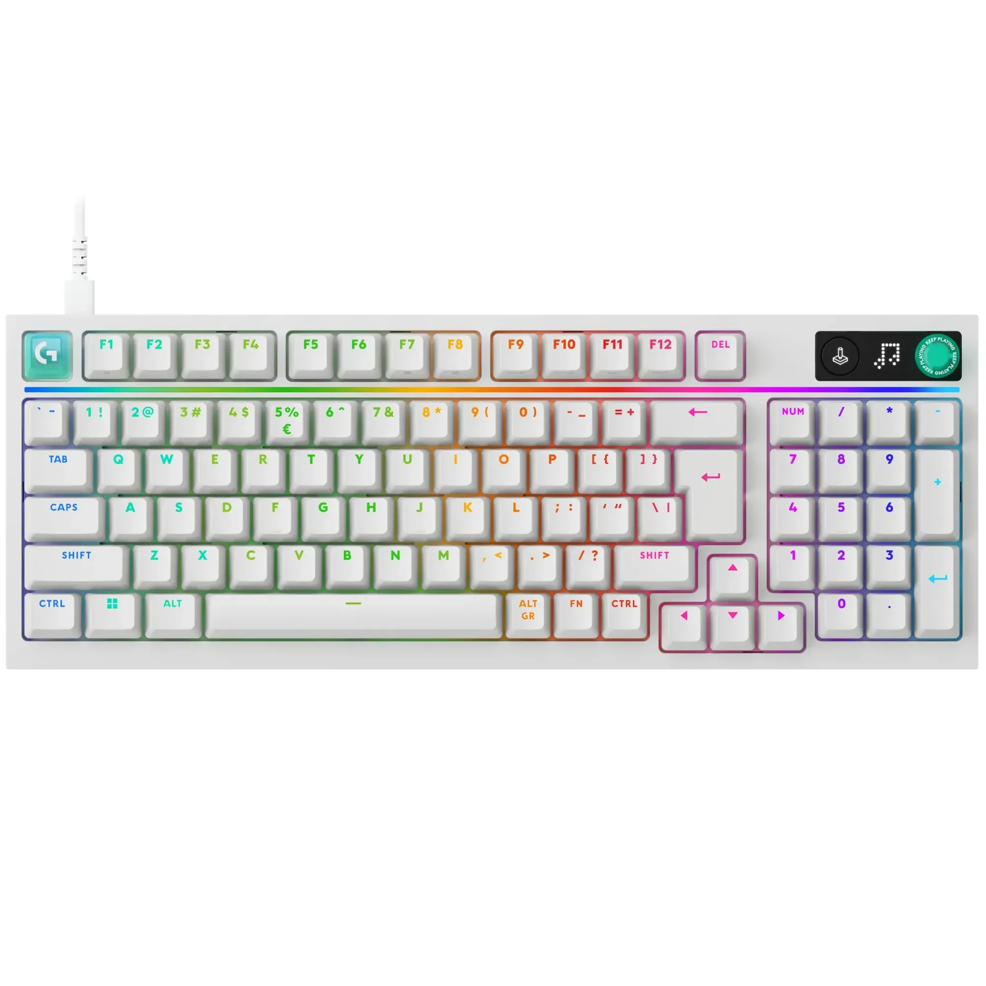Купить Клавиатура Logitech G316 X 98 Tactile Wired Gaming White (920-014231) - фото 1