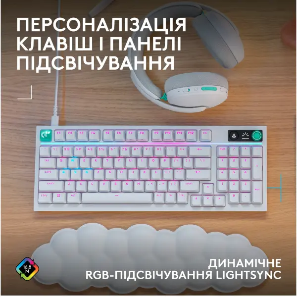 Купить Клавиатура Logitech G316 X 98 Tactile Wired Gaming White (920-014231) - фото 8