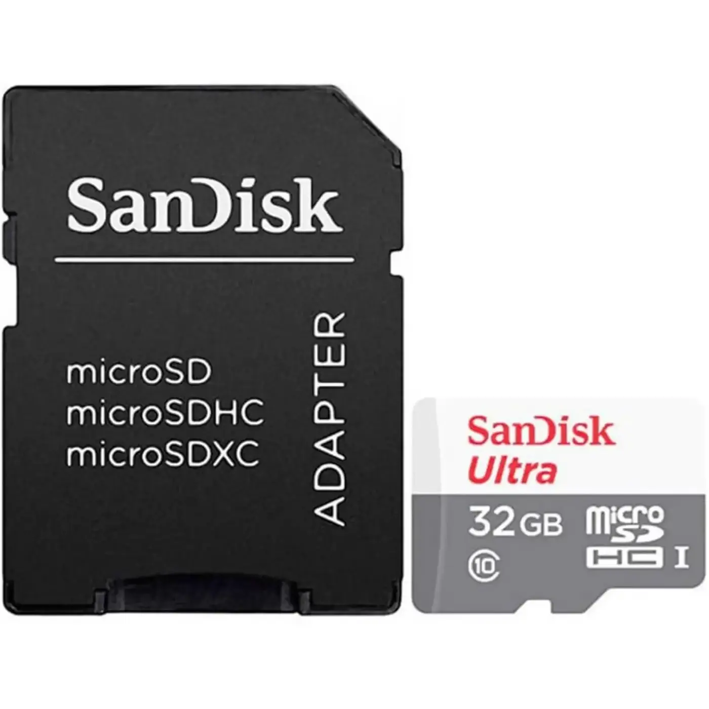 Купити Карта пам’яті SanDisk microSD 32GB C10 UHS-I R100MB/s Ultra + SD (SDSQUNR-032G-GN3MA) - фото 1