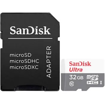 Купити Карта пам’яті SanDisk microSD 32GB C10 UHS-I R100MB/s Ultra + SD (SDSQUNR-032G-GN3MA) - фото 1