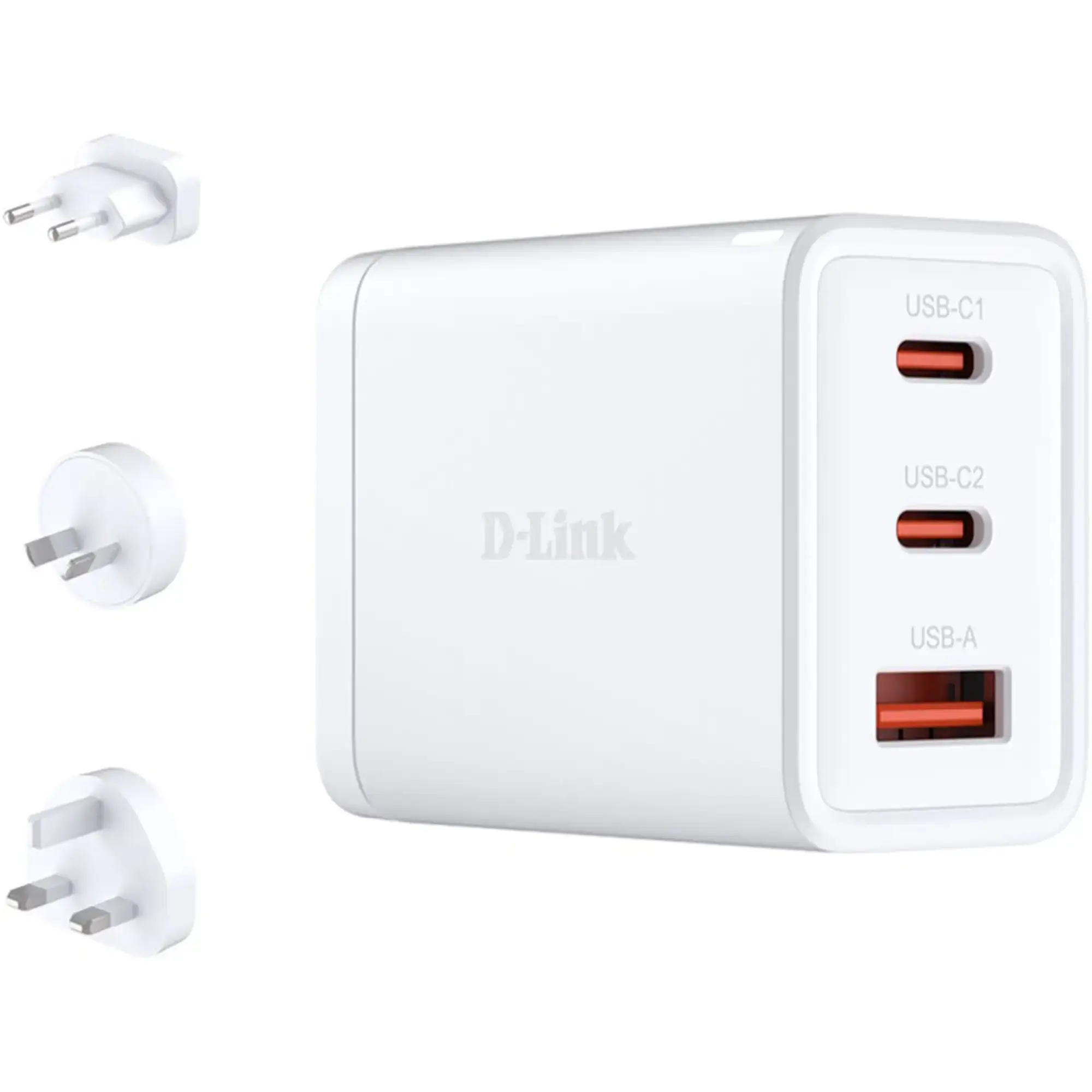 Купити Мережевий зарядний пристрій D-Link DCP-651 65Вт GaN 2хUSB-С, 1xUSB-A White - фото 2