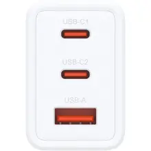 Купити Мережевий зарядний пристрій D-Link DCP-651 65Вт GaN 2хUSB-С, 1xUSB-A White - фото 3