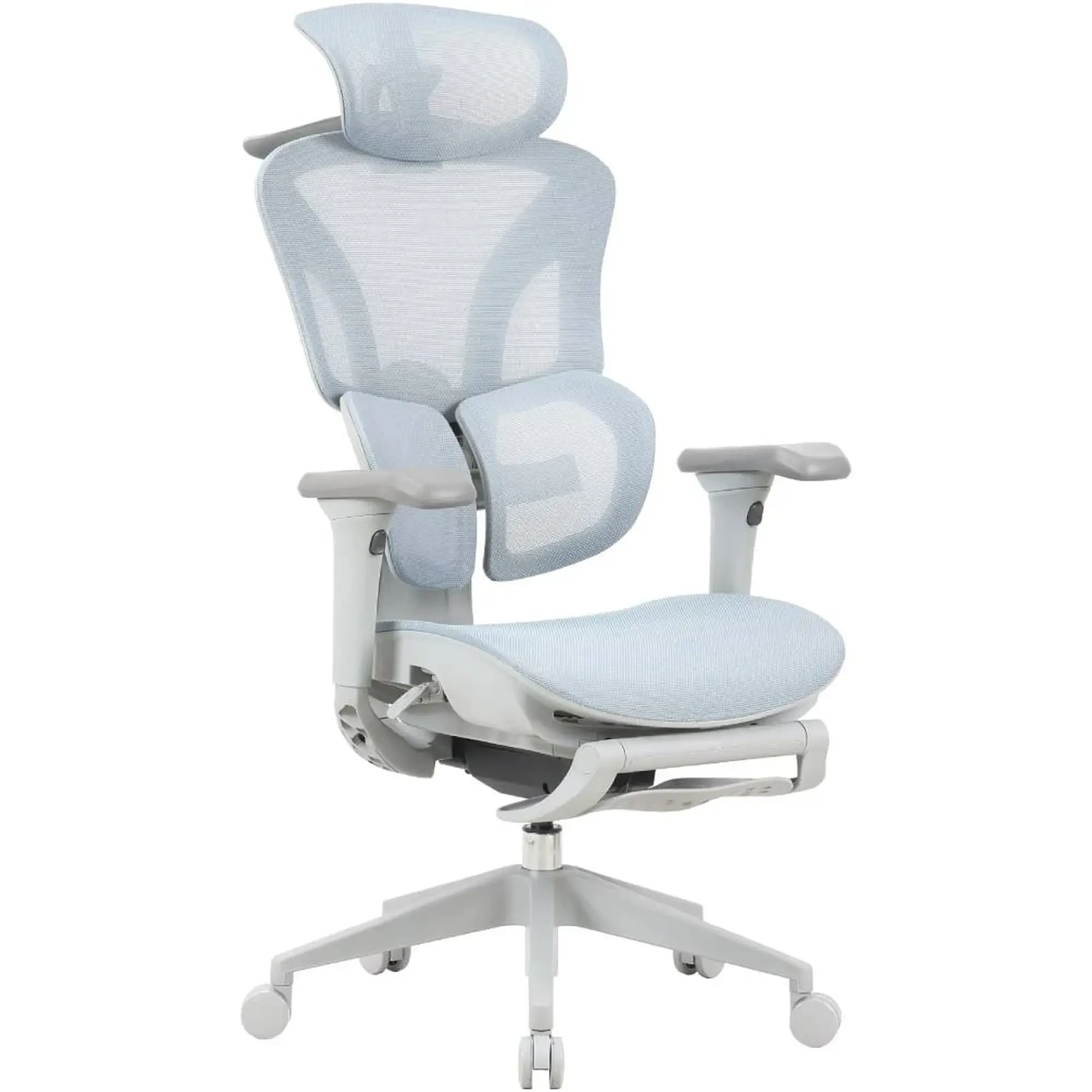 Купити Крісло для геймерів OfficePro Elite OC950GLB Gray/Light Blue - фото 2