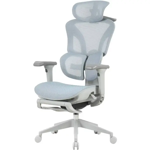 Купити Крісло для геймерів OfficePro Elite OC950GLB Gray/Light Blue - фото 3