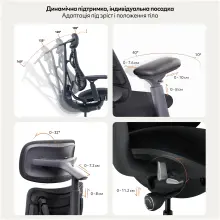 Купити Крісло офісне ергономічне LiberNovo Omni Midnight Black (CP-GW-0000015-00-01) - фото 9