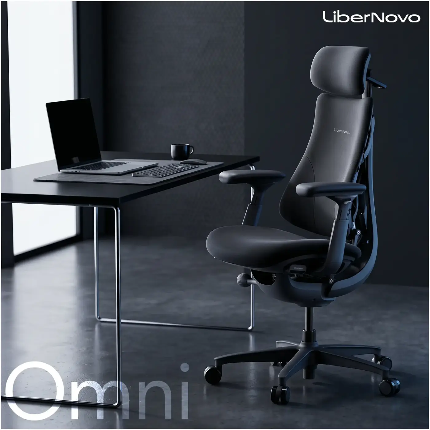 Купити Крісло офісне ергономічне LiberNovo Omni Midnight Black (CP-GW-0000015-00-01) - фото 12