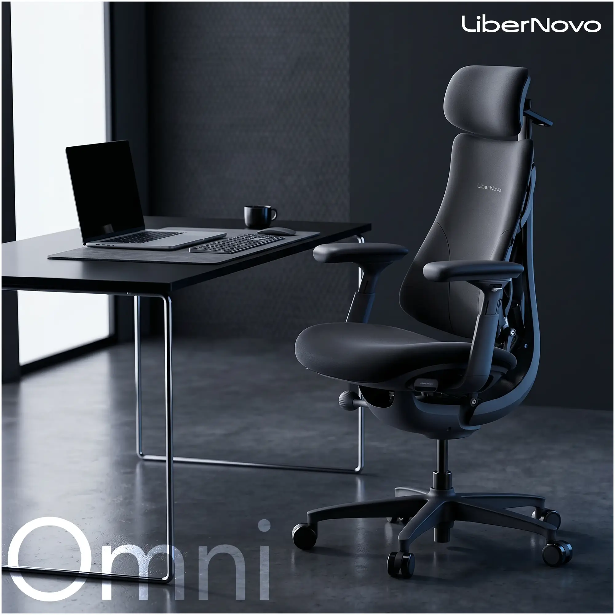 Купити Крісло офісне ергономічне LiberNovo Omni Midnight Black (CP-GW-0000015-00-01) - фото 12