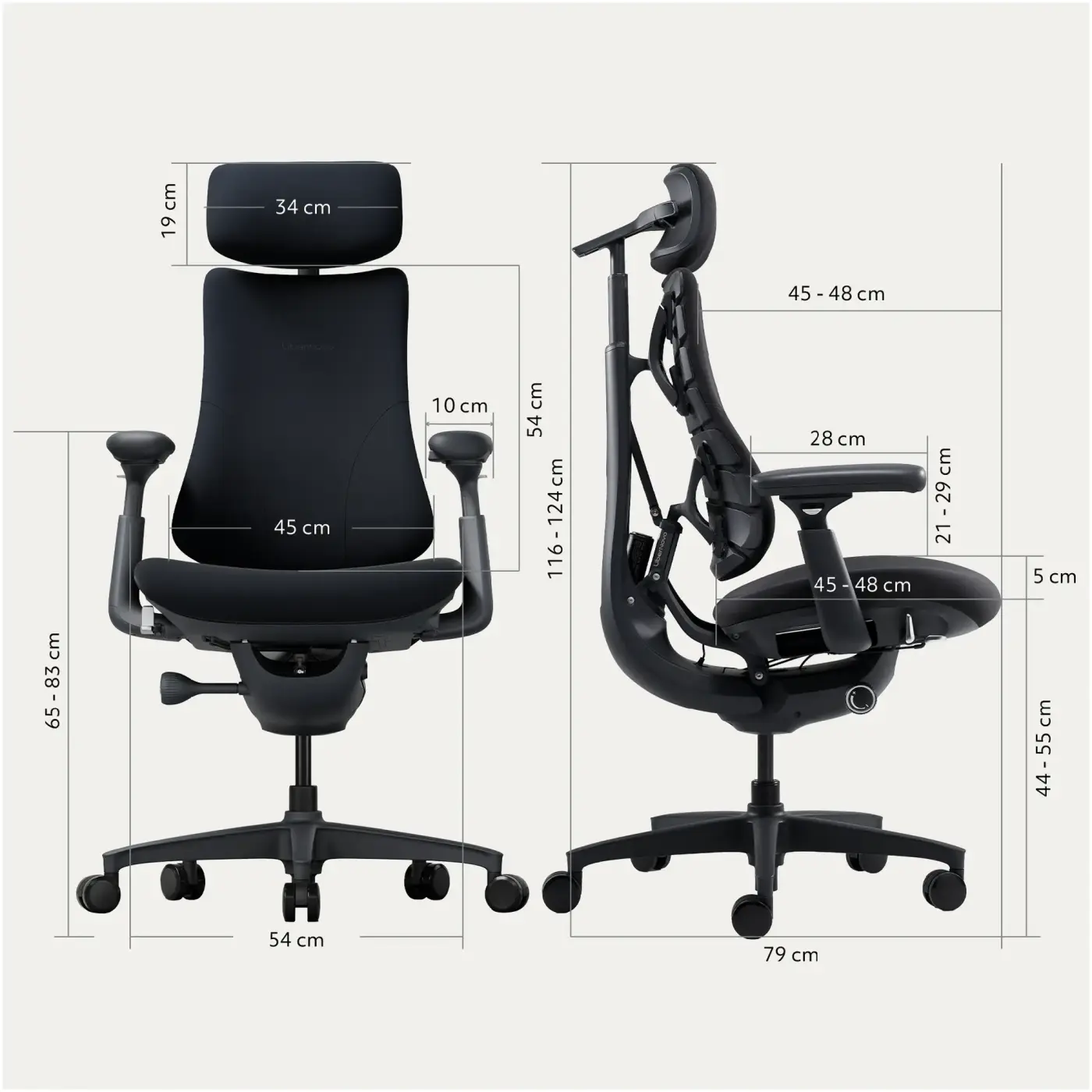 Купити Крісло офісне ергономічне LiberNovo Omni Midnight Black (CP-GW-0000015-00-01) - фото 13