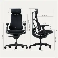Купити Крісло офісне ергономічне LiberNovo Omni Midnight Black (CP-GW-0000015-00-01) - фото 13