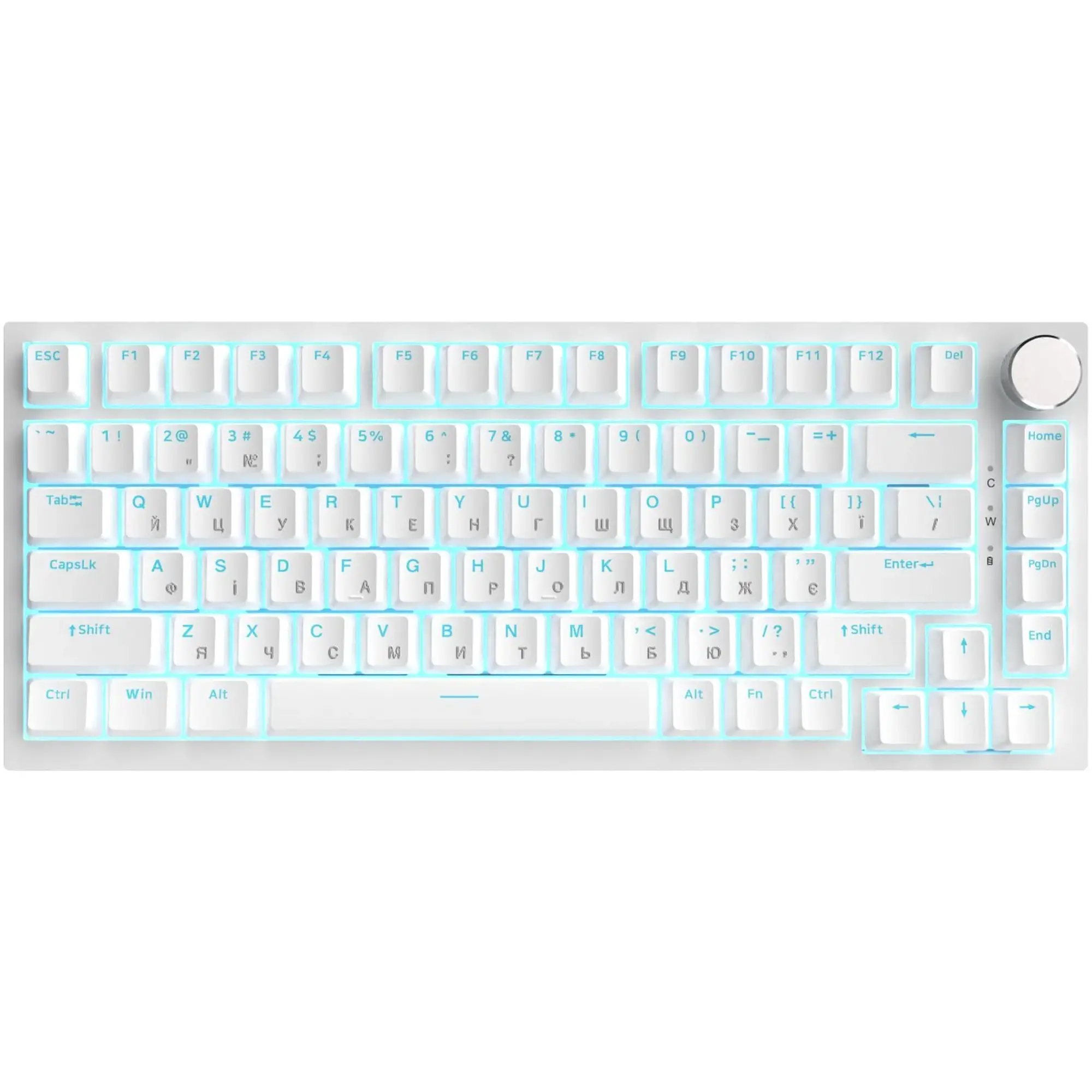 Купити Клавіатура Ajazz AK820 Red Switch White USB-C (AK820-R-W) - фото 1