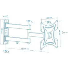 Купити Кронштейн для телевізора Walfix R-353W 32"-55" похило-поворотний - фото 3