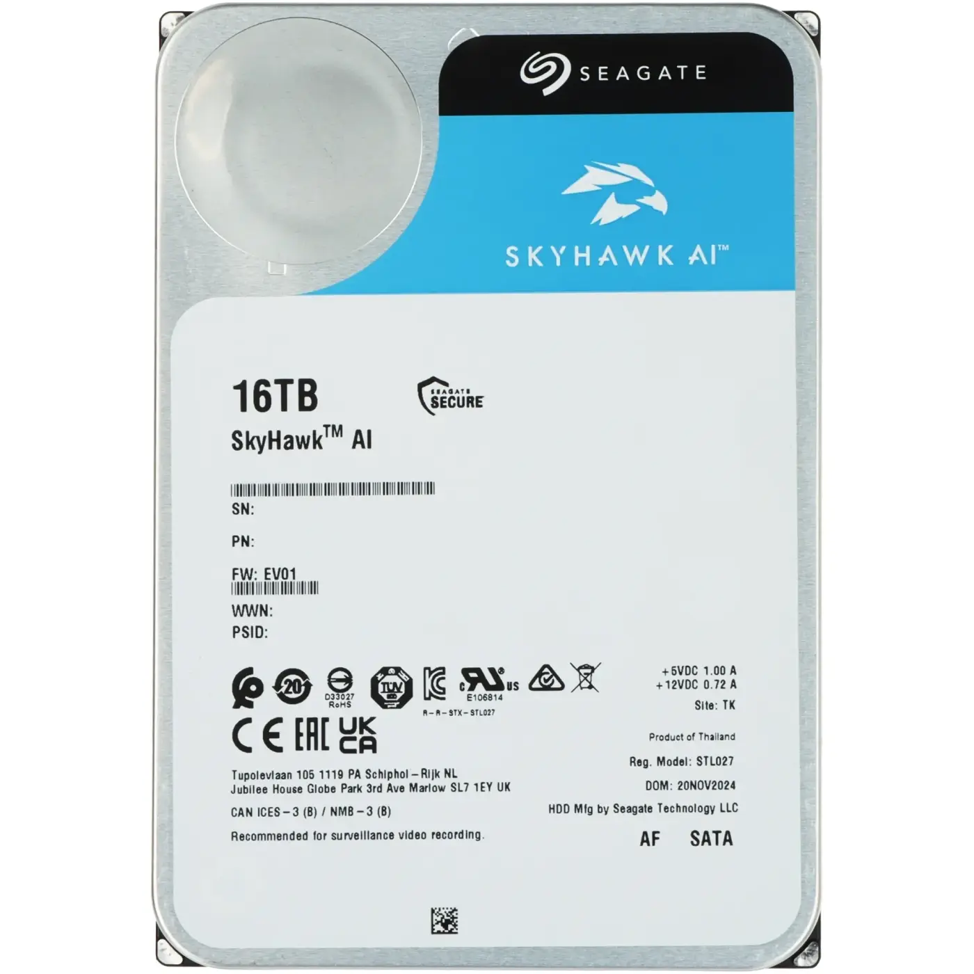 Купить Жесткий диск Seagate SkyHawk Al 16TB 3.5" SATA III (ST16000VE005) - фото 3