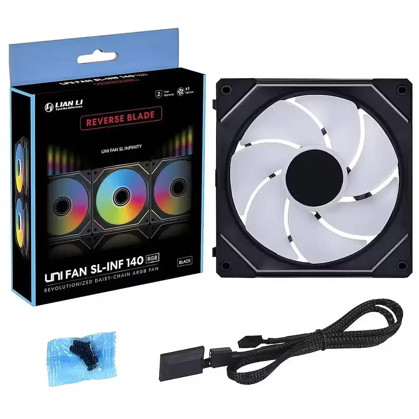 Купити Вентилятор Lian Li Uni Fan SL-INF Wireless 140 Reverse Blade Black (G99.14RSLIN1W1B.00) - фото 4
