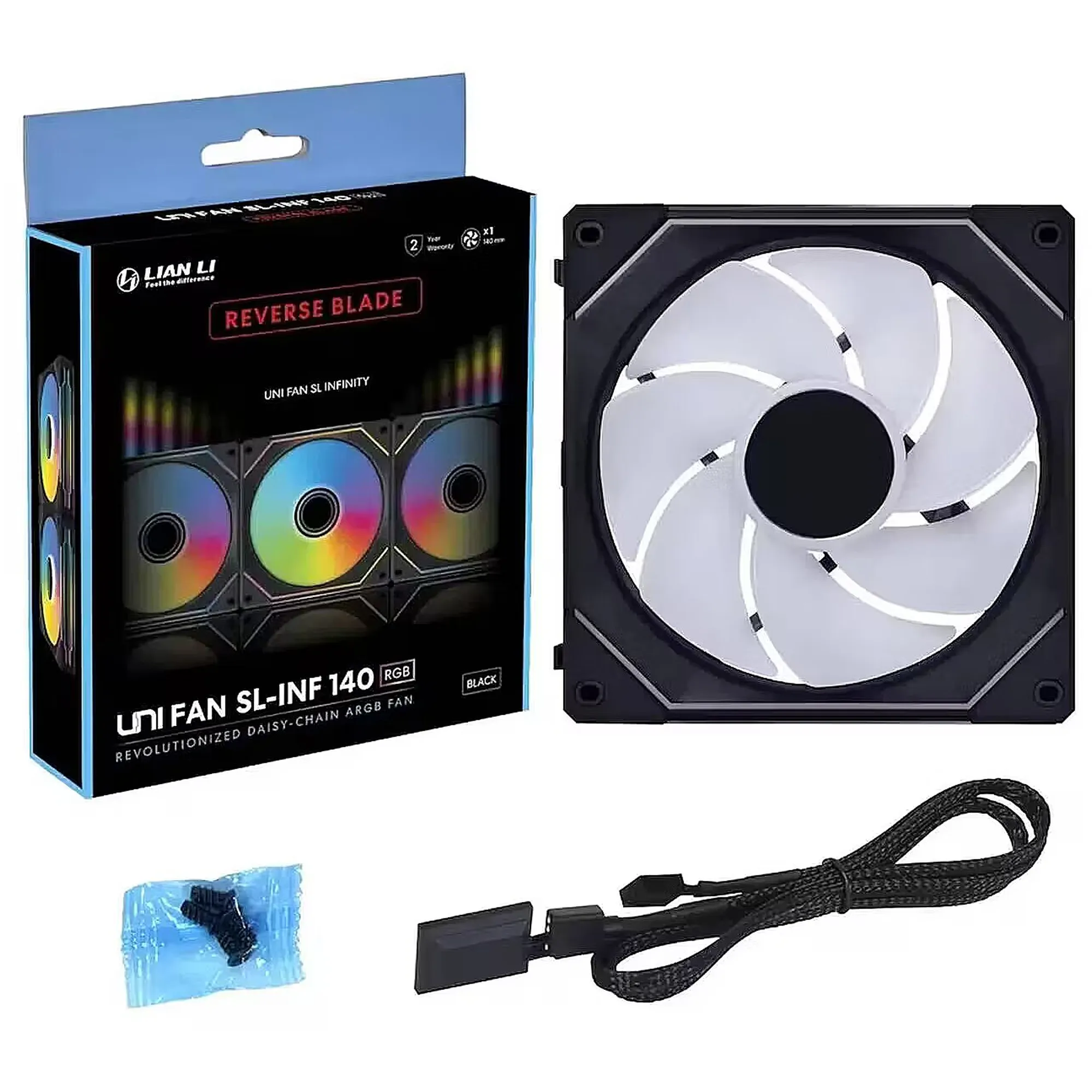 Купити Вентилятор Lian Li Uni Fan SL-INF Wireless 140 Reverse Blade Black (G99.14RSLIN1W1B.00) - фото 4