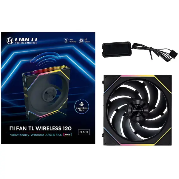 Купити Вентилятор Lian Li Uni Fan TL Wireless 120 Black (G99.12TL1W1B.00) - фото 4