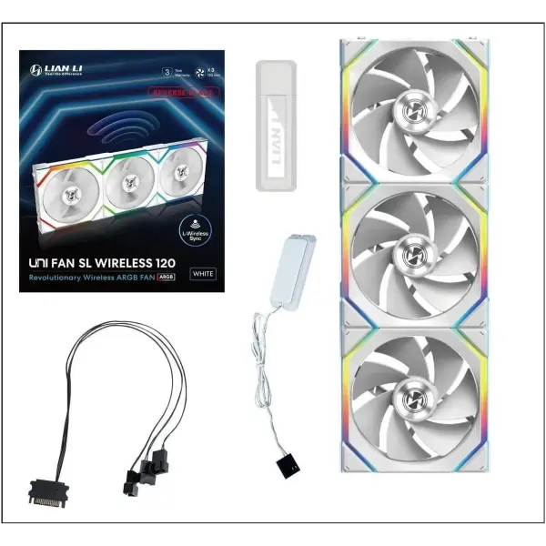 Купить Вентилятор Lian Li Uni Fan SL Wireless 120 Reverse Blade 3-Pack White (G99.12RSL1W3W.00) - фото 7