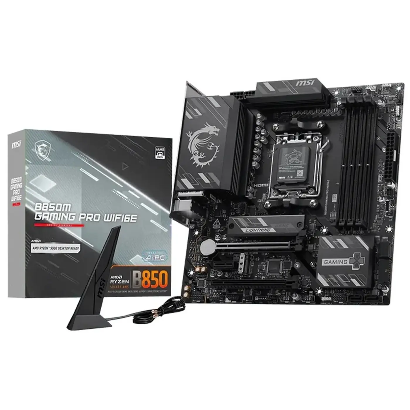 Купить Материнская плата MSI B850M GAMING PRO WIFI6E (sAM5, AMD B850, DDR5, mATX) - фото 1