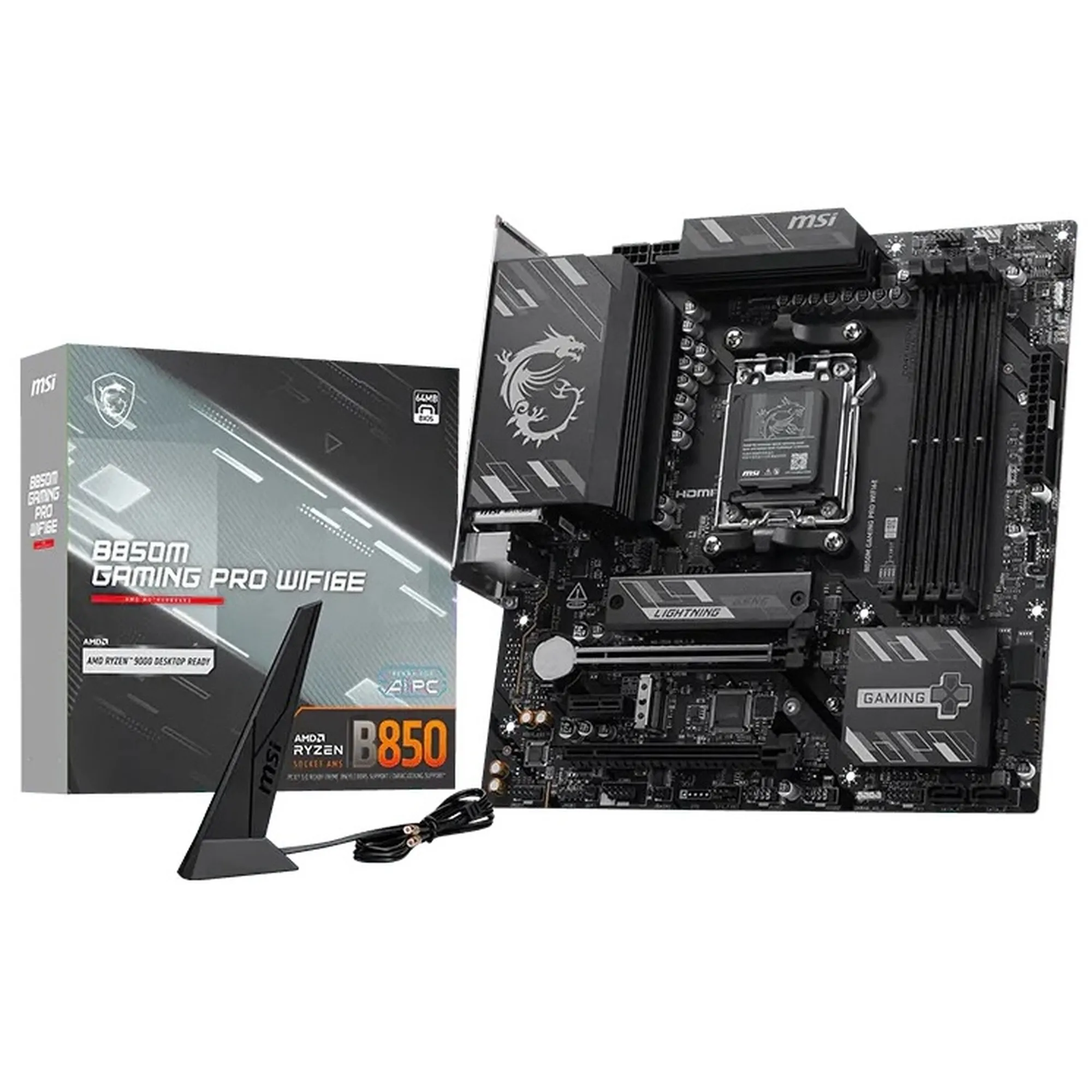 Купить Материнская плата MSI B850M GAMING PRO WIFI6E (sAM5, AMD B850, DDR5, mATX) - фото 1