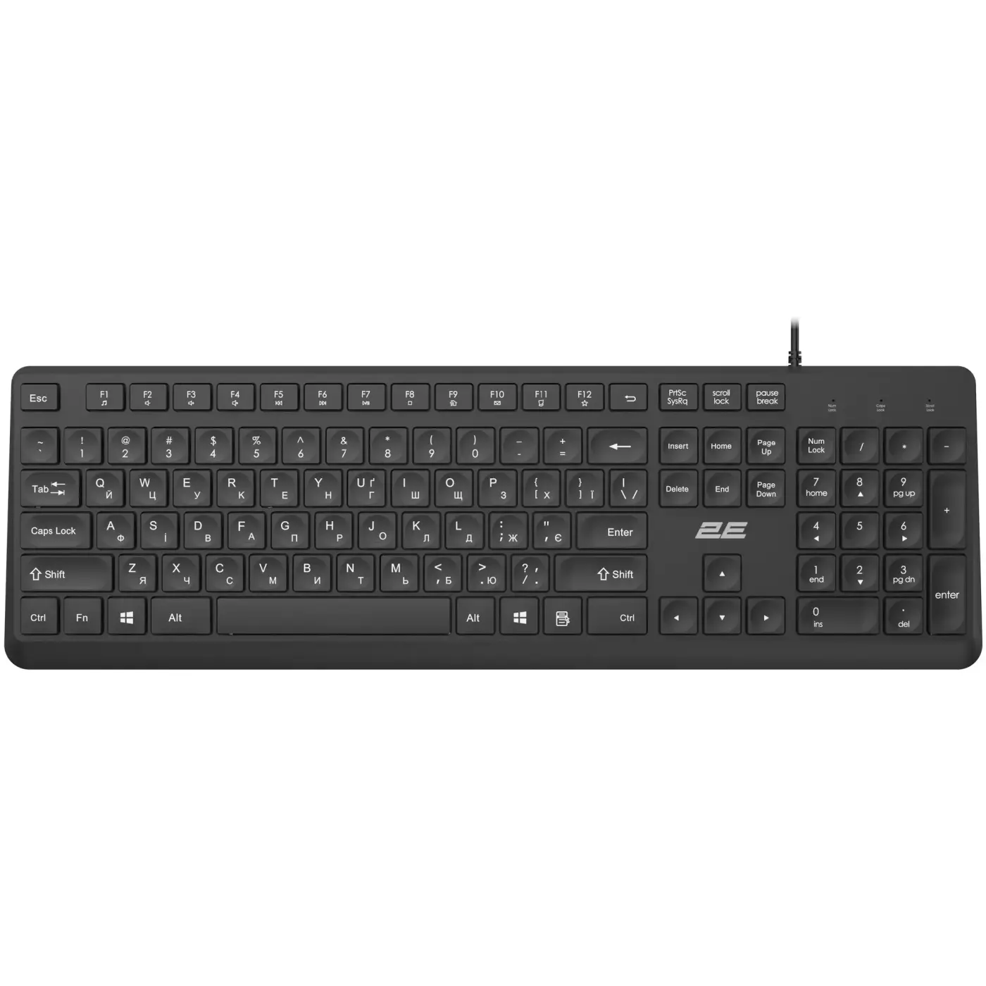 Купить Клавиатура 2E KS405 USB UA Black (2E-KS405UBK_UA) - фото 1
