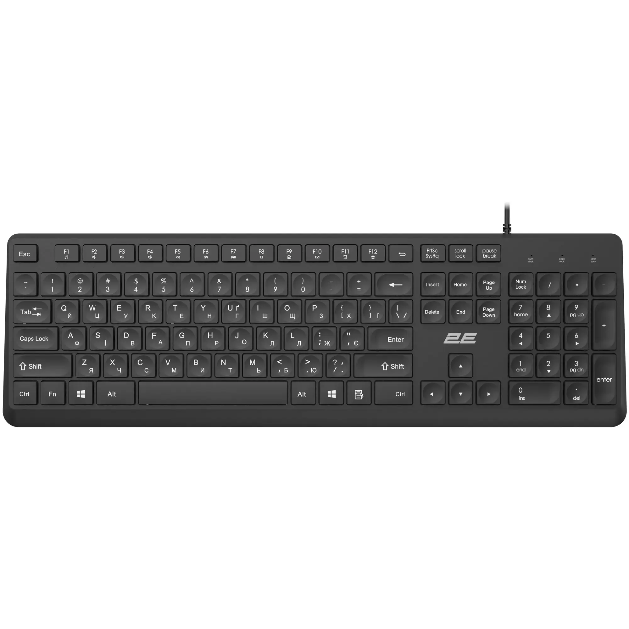 Купить Клавиатура 2E KS405 USB UA Black (2E-KS405UBK_UA) - фото 1