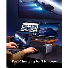 Купить Зарядное устройство Ugreen CD333 Nexode 300W 1xUSB-A, 4xUSB-C, PD3.1, QC4.0 GaN Wall Charger Gray (90903B) - фото 5