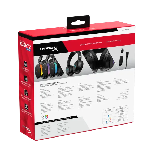 Купити Навушники HyperX Cloud Flight 2 Wireless Black (B5VC4AA) - фото 21