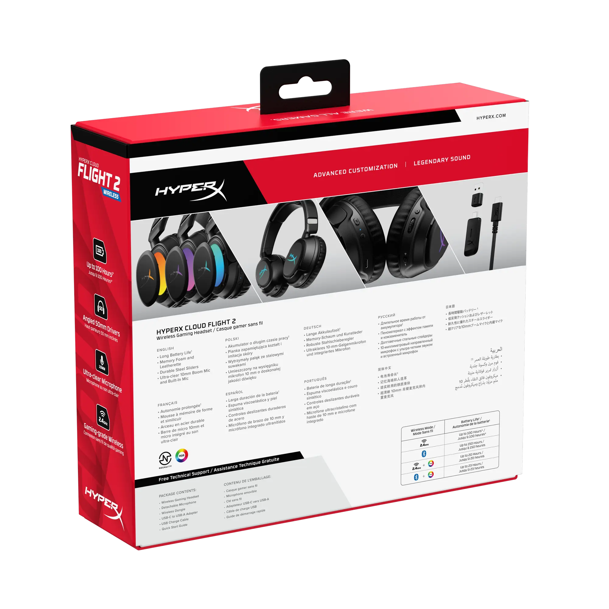 Купити Навушники HyperX Cloud Flight 2 Wireless Black (B5VC4AA) - фото 21