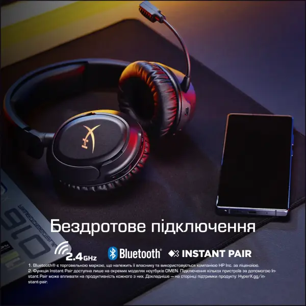 Купити Навушники HyperX Cloud Flight 2 Wireless White (B5VC5AA) - фото 14