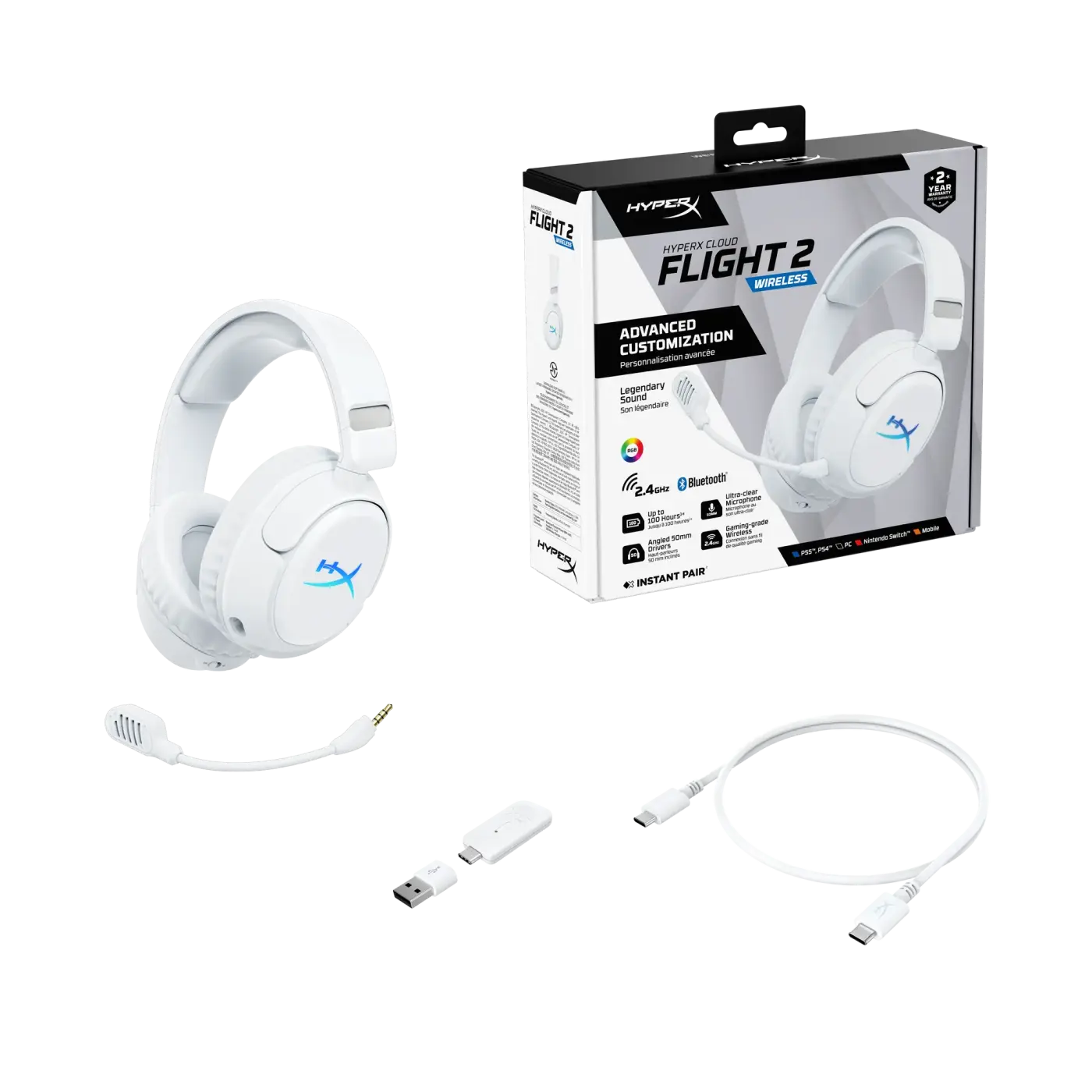 Купити Навушники HyperX Cloud Flight 2 Wireless White (B5VC5AA) - фото 19