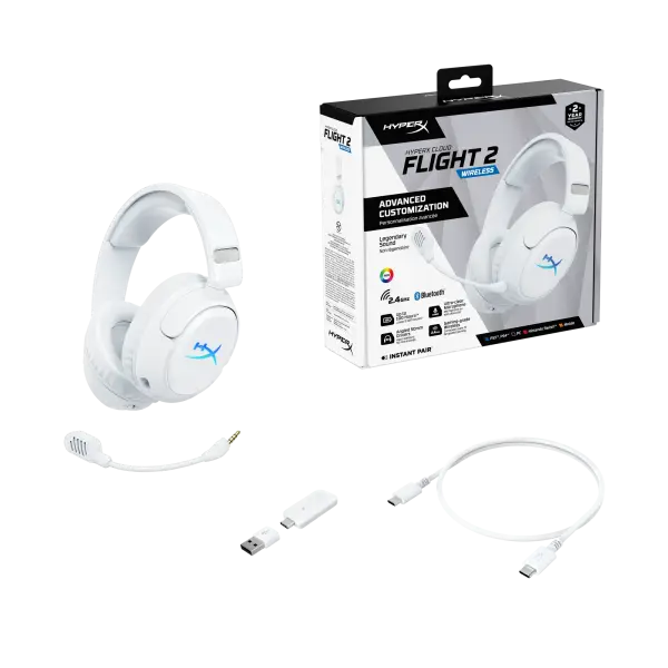 Купити Навушники HyperX Cloud Flight 2 Wireless White (B5VC5AA) - фото 19