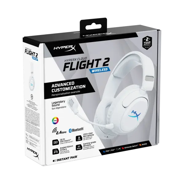 Купити Навушники HyperX Cloud Flight 2 Wireless White (B5VC5AA) - фото 20