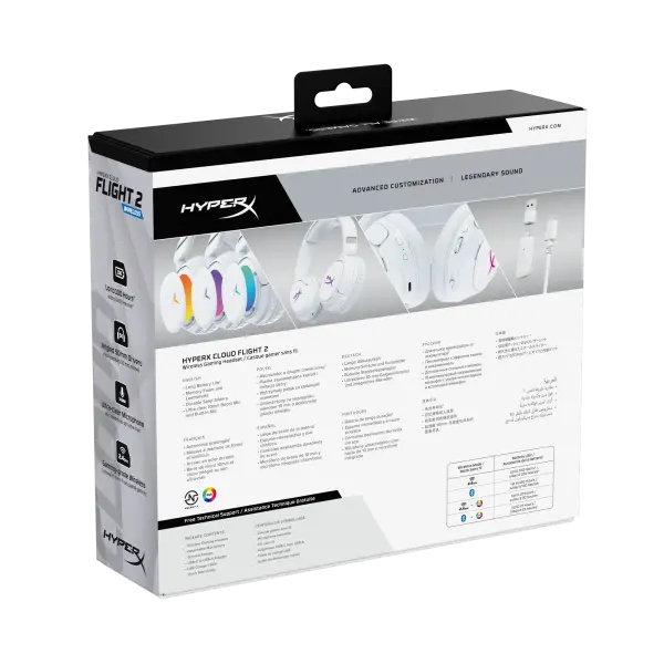 Купити Навушники HyperX Cloud Flight 2 Wireless White (B5VC5AA) - фото 21