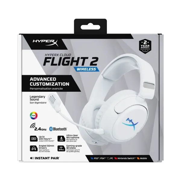 Купити Навушники HyperX Cloud Flight 2 Wireless White (B5VC5AA) - фото 22