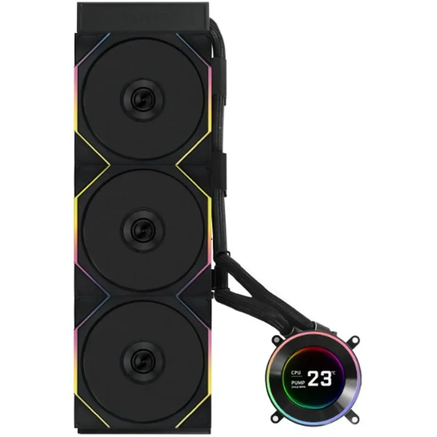 Купить Система водяного охлаждения Lian Li Hydroshift II LCD-C 360TL Black (G89.GHS2LCD36TB.00) - фото 3