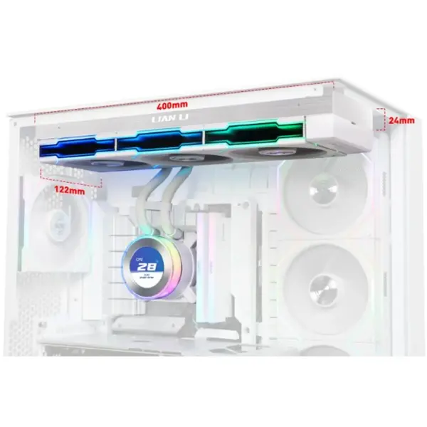 Купить Система водяного охлаждения Lian Li Hydroshift II LCD-C 360TL White (G89.GHS2LCD36TW.00) - фото 5