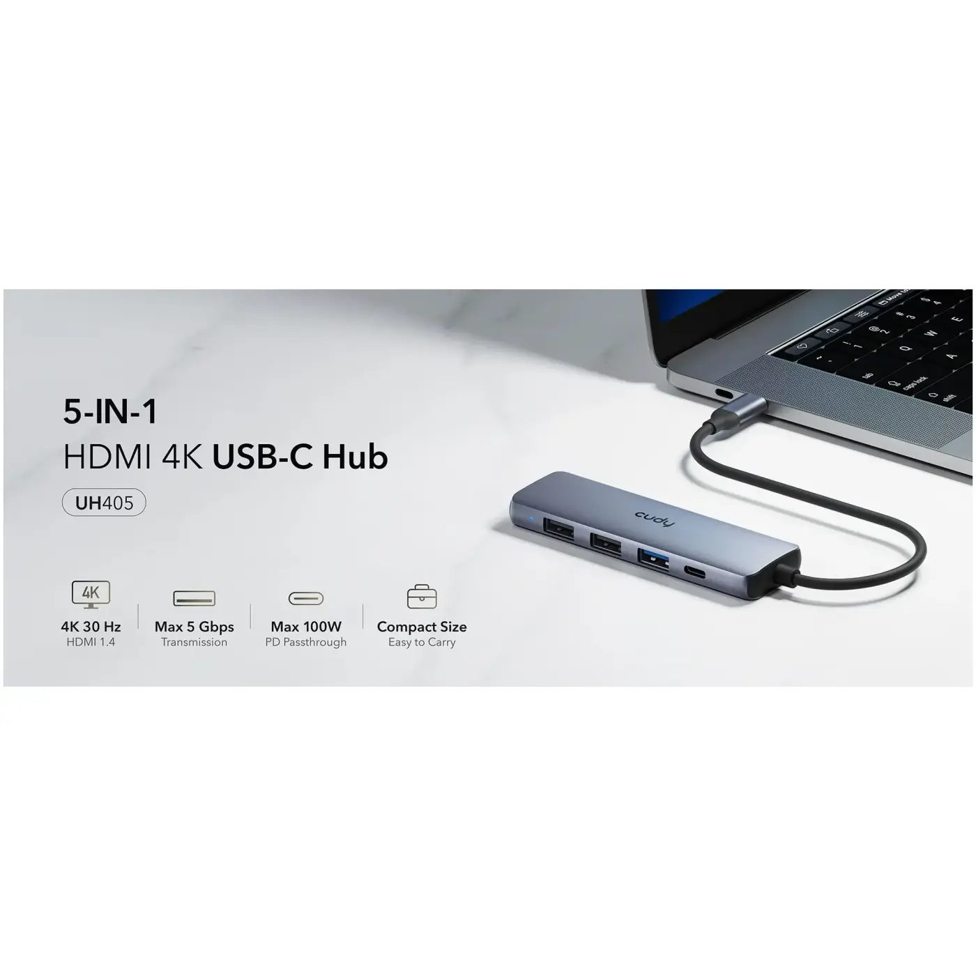 Купить USB-хаб Cudy UH405 - фото 2