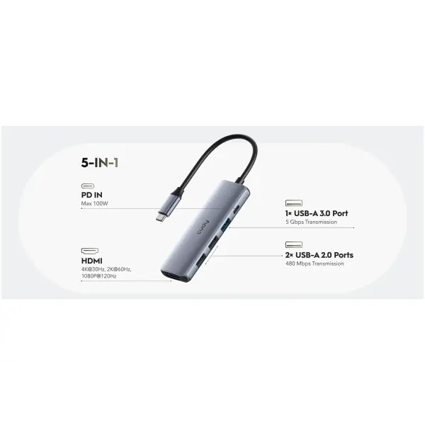 Купить USB-хаб Cudy UH405 - фото 6