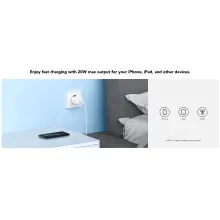 Купити Зарядний пристрій Cudy CH20 GaN Charger USB-C PD 3.0, QC 3.0, 20W White - фото 6