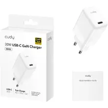 Купити Зарядний пристрій Cudy CH30 GaN Charger USB-C PD 3.0, QC 3.0, 30W White - фото 2