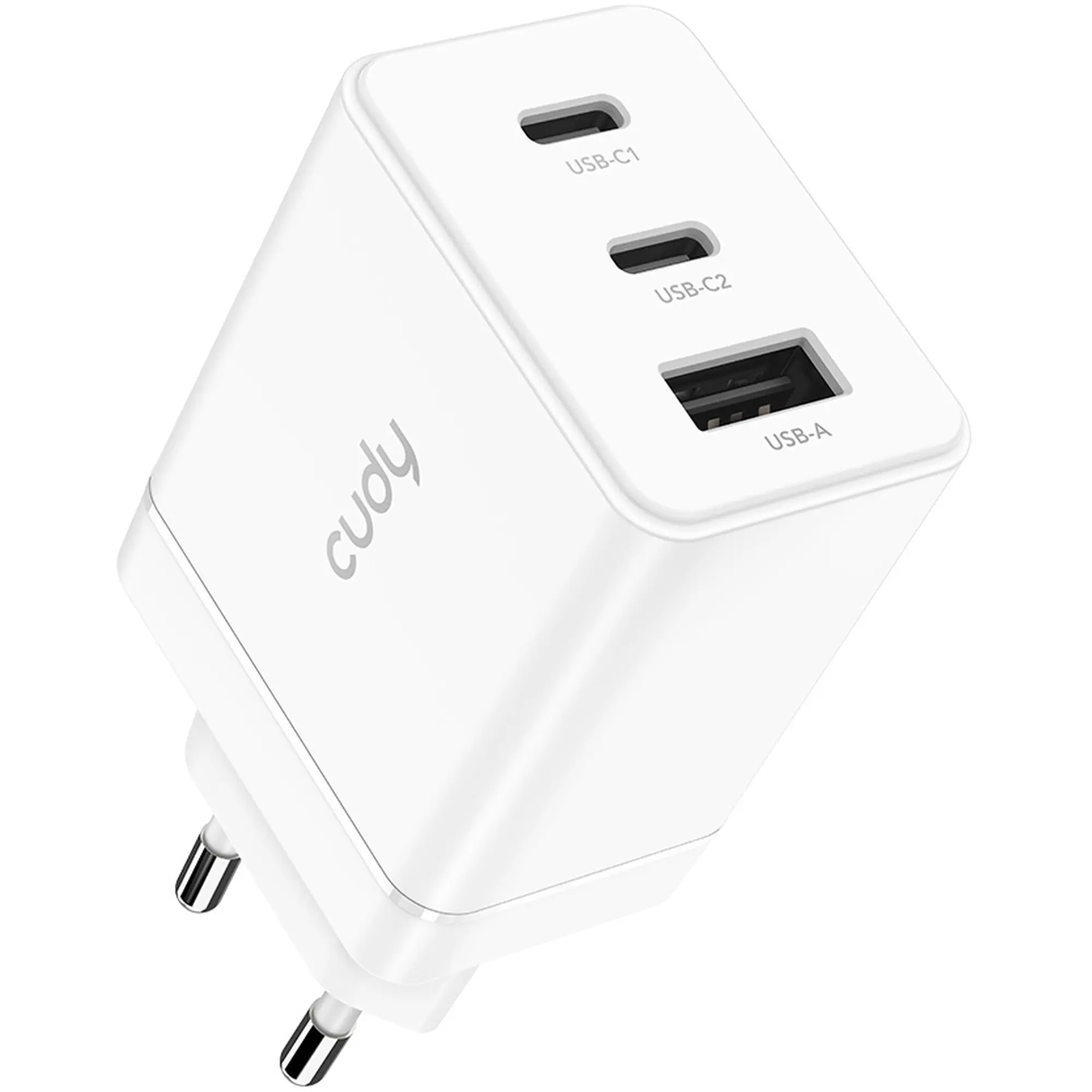 Купити Зарядний пристрій Cudy CH67 GaN Charger 2xUSB-C, 1xUSB-A PD 3.0, QC 3.0, 67W White - фото 1