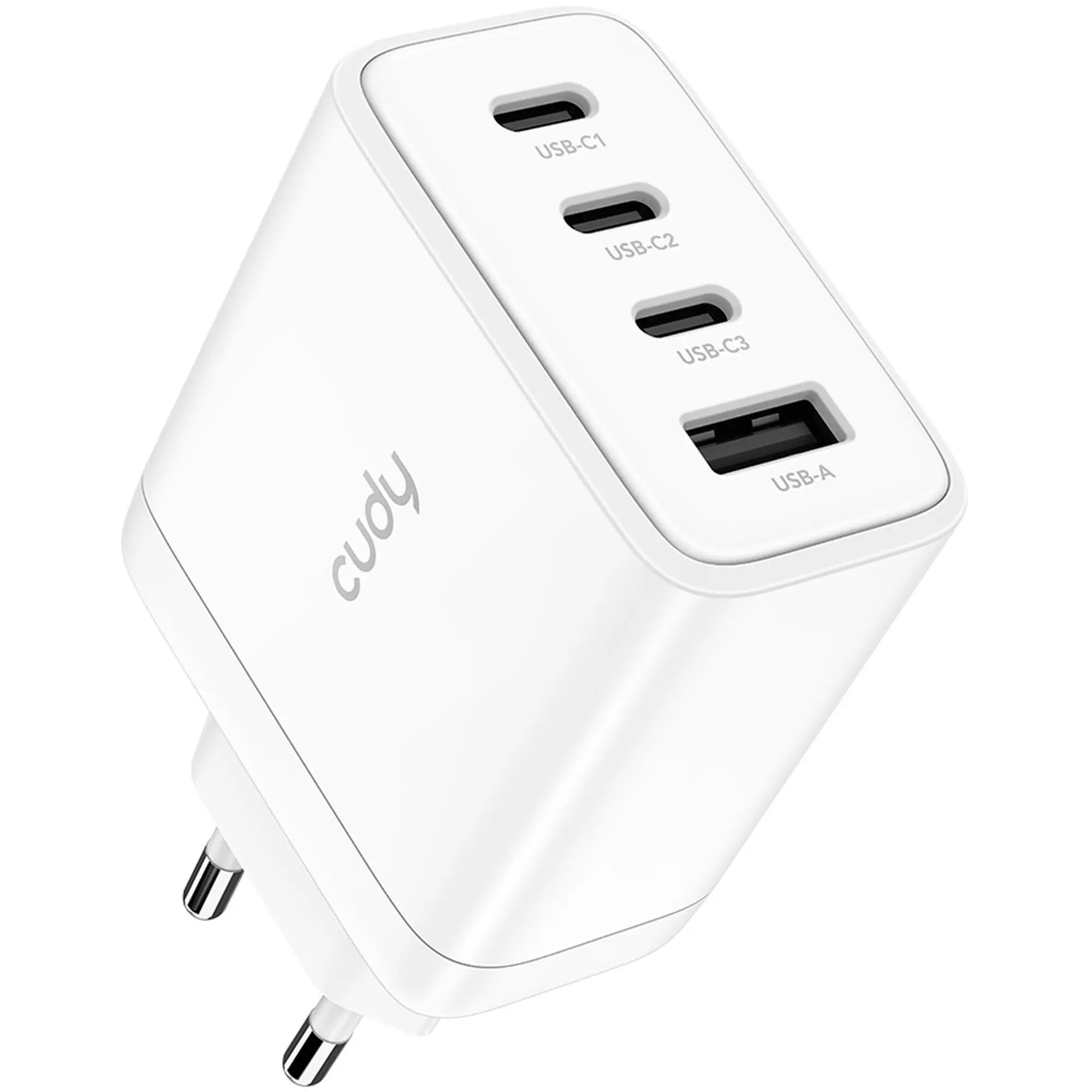 Купити Зарядний пристрій Cudy CH70 GaN Charger 3xUSB-C, 1xUSB-A PD 3.0, QC 3.0 65W White - фото 1