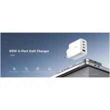 Купити Зарядний пристрій Cudy CH70 GaN Charger 3xUSB-C, 1xUSB-A PD 3.0, QC 3.0 65W White - фото 3