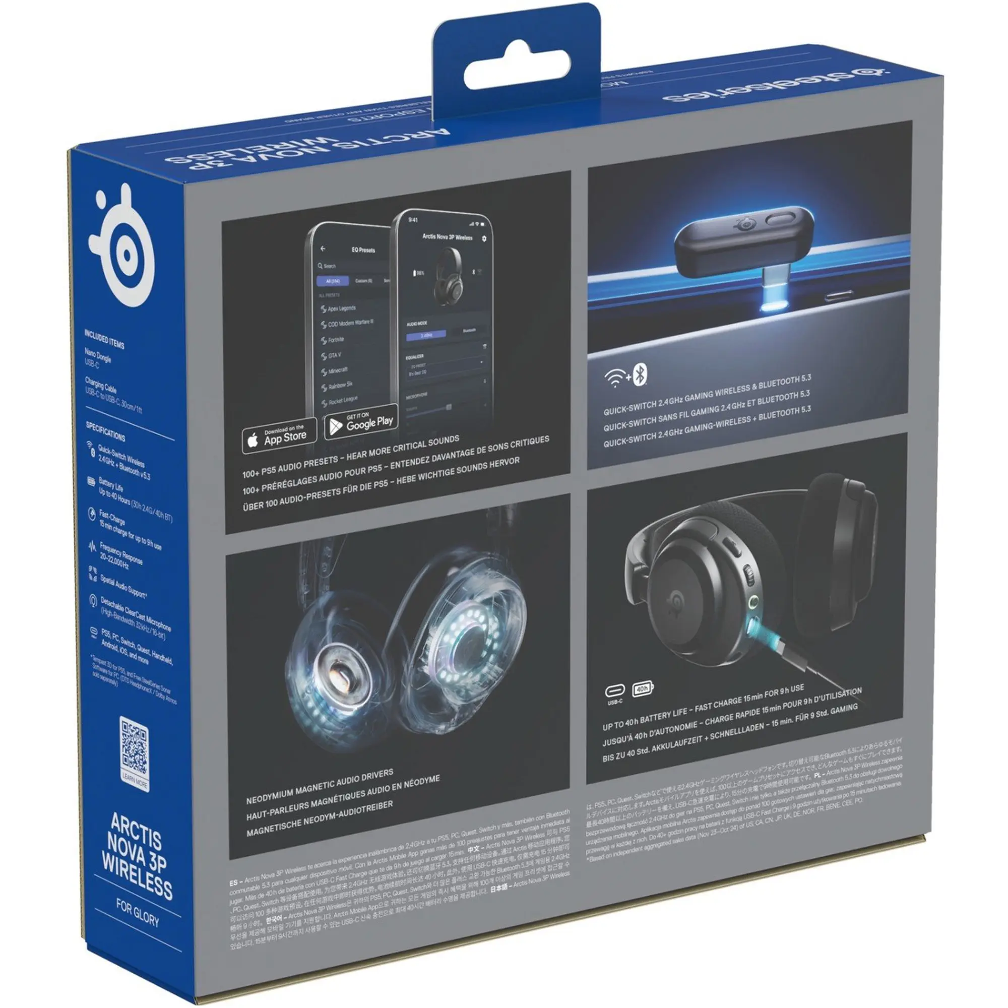Купить Наушники SteelSeries Arctis Nova 3P Wireless MultiPlatform Black (SS61686) - фото 7