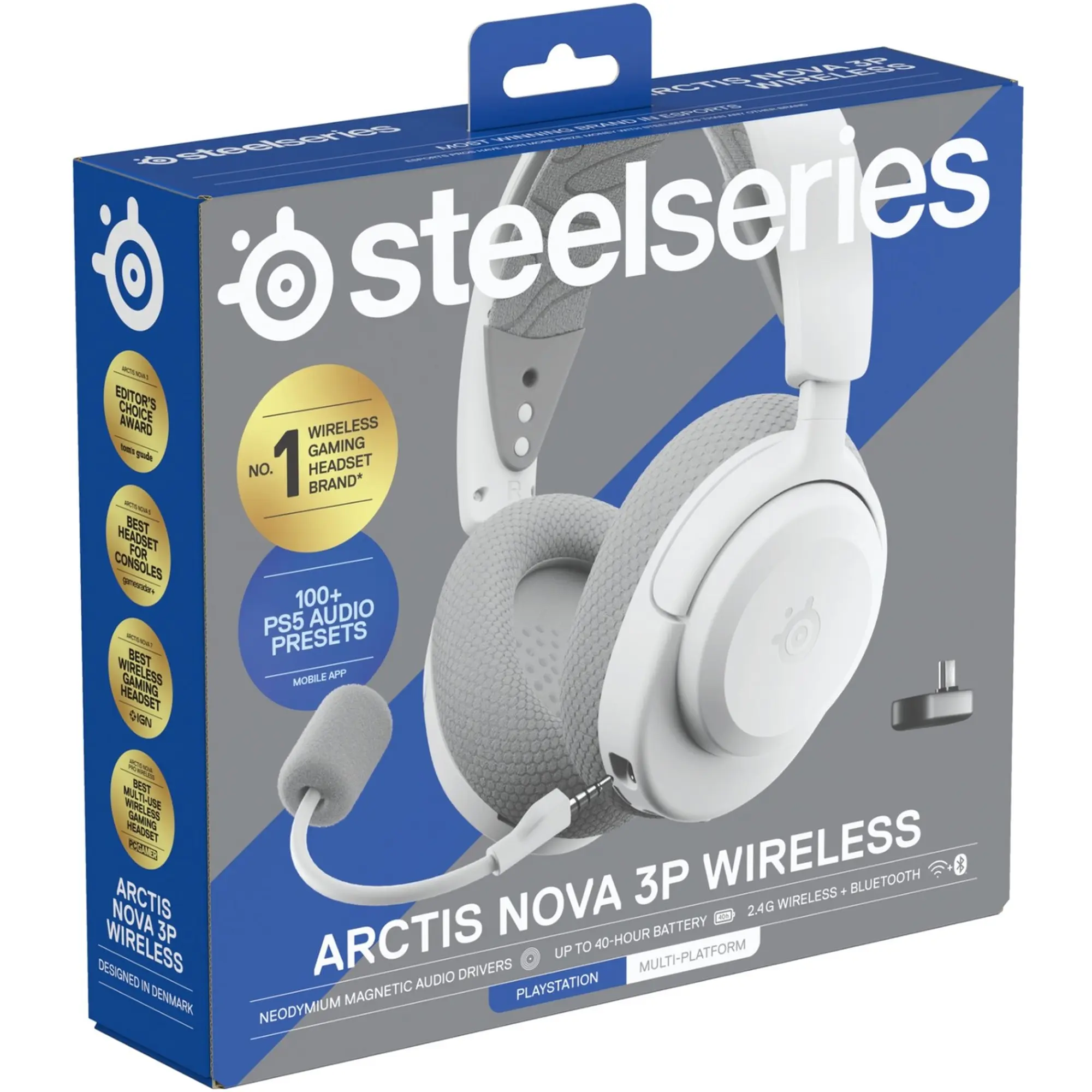Купить Наушники SteelSeries Arctis Nova 3P Wireless MultiPlatform White (SS61687) - фото 6