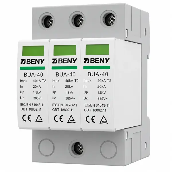 Купить Ограничитель перенапряжения BENY BUA-40/2 AC 2P 385В T2 40кА (BUA-40/2-2P385VACT240kA) - фото 2