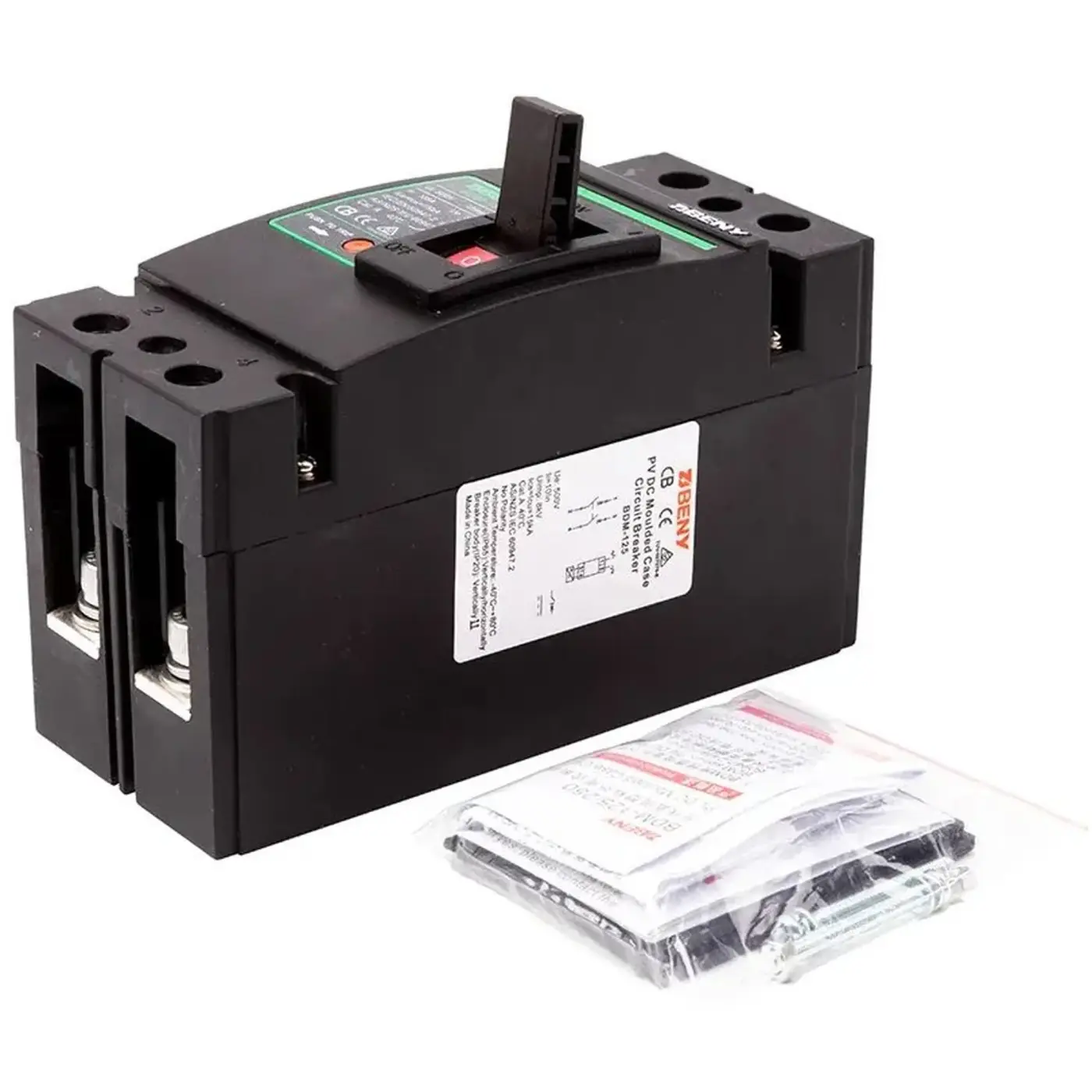 Купити Автоматичний вимикач BENY BDM-125 DC 2P 500В 125А (BDM-125-2P500V125A) - фото 4