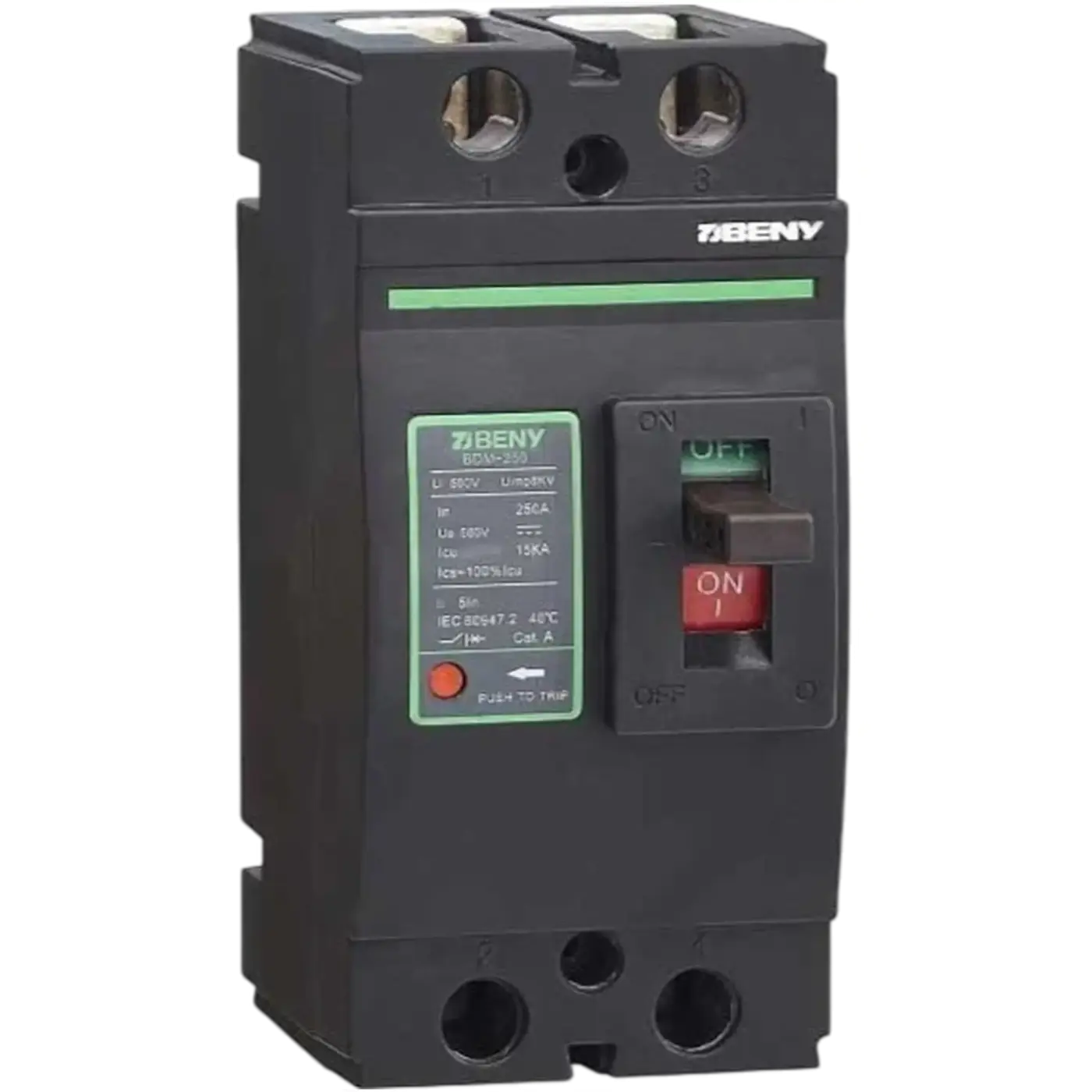 Купити Автоматичний вимикач BENY BDM-250 DC 2P 500В 160А (BDM-250-2P500V160A) - фото 1